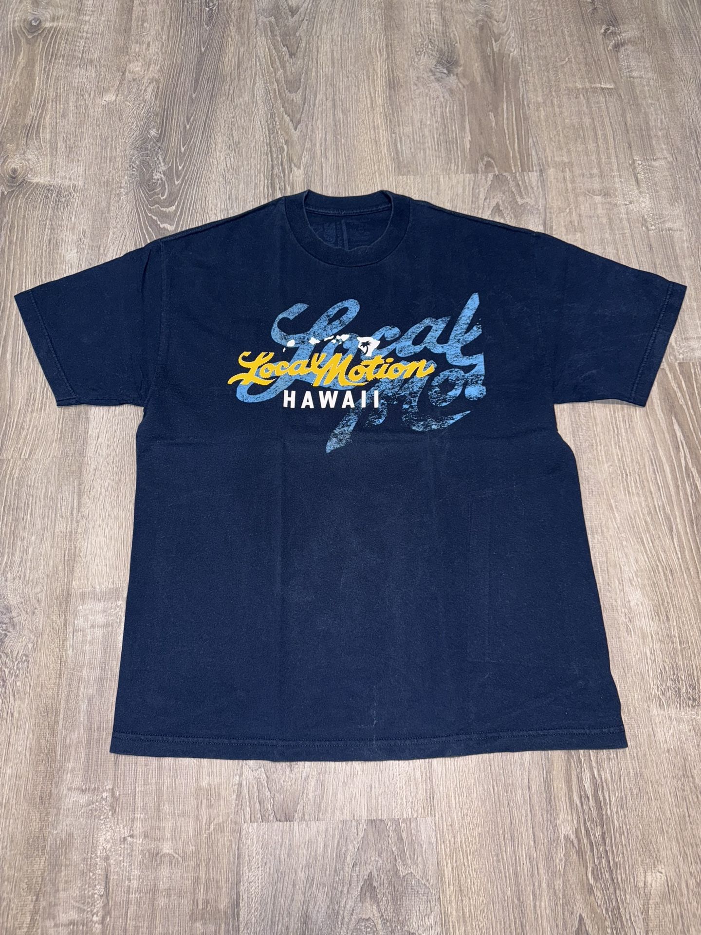 Local Motion Cross Shirt Short Sleeve (Size XL) Local Motion Brand Vintage Tee Dark Blue ...