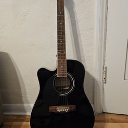 Left-handed Acoustic Guitar With Amp Plug In