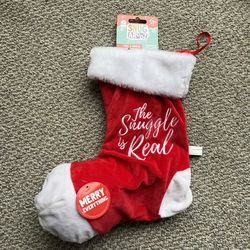 New The Snuggle Is Real Dog Christmas Holiday Stocking With Toy