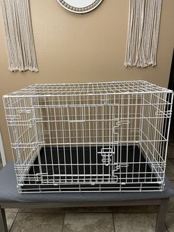 2-Door Dog Crate for Large Dog