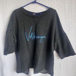 Women’s US blanks Volkswagen VW short sleeve sweatshirt split and back gray XL
