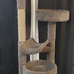 6' (Six Feet Tall) Gray Cat Tree 