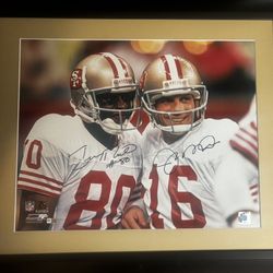Joe Montana & Jerry Rice Autographed Photo