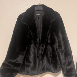Express Black Fur Coat Women’s