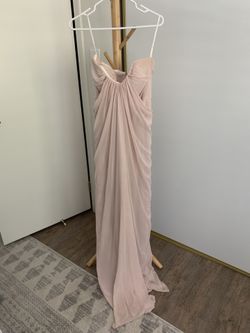 Beautiful Strapless Blush Gown/ Bridesmaid Dress