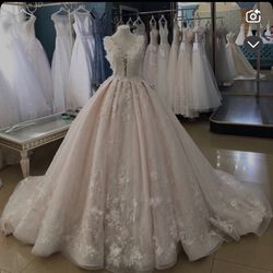 Wedding Dress Pink/Peach Color