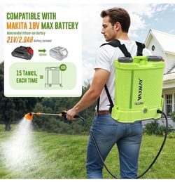 Battery Powered Backpack Sprayer 3.2 Gallon, VAXMAY 80 PSI Electric Garden Spray
