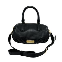 Marc by Marc Jacobs ~ New Q Small Legend Black Leather Satchel Shoulder Bag NWT