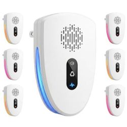 6 Packs Ultrasonic Pest Control Repeller,Upgraded Spider Repellent Indoor for Mosquito, Mice, Spider, Ant,Ultrasonic Plug in Mouse Repeller for Rodent