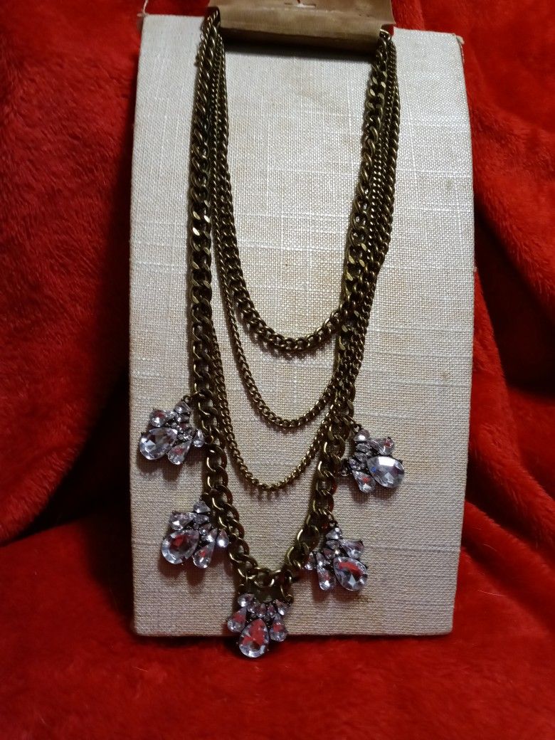 $10 Arizona Jean Company Crystal And Metal Necklace