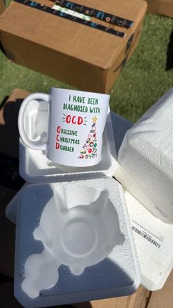OCD Obsessive Christmas Disorder Novelty Mug
