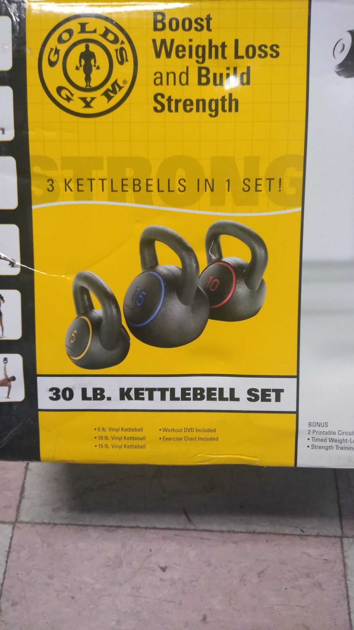 Gold's Gym 30-lb kettlebell set