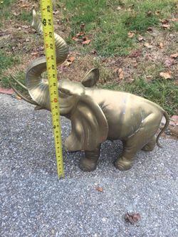 Extra large brass lucky elephant
