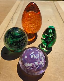 Glass paperweight collection