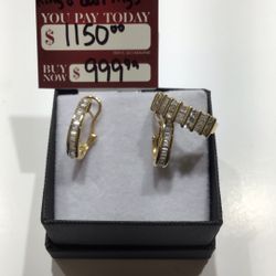 Ladies Diamond Earrings And Ring Set