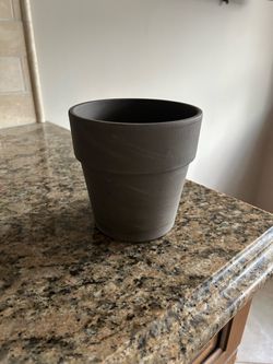Dark Gray Terracotta Plant Pot