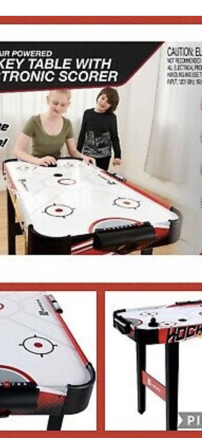 48” Air Hockey Table W/ Electronic Score