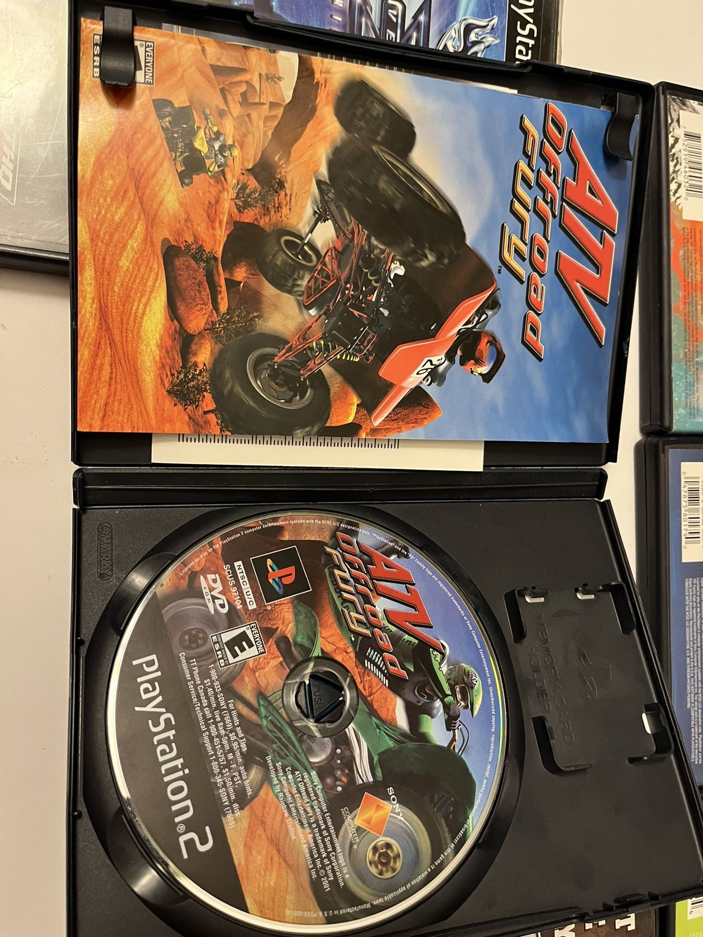 PS2 Game Lot Of 5-ATV Off Road Fury 4,Cars,Hot Wheels,Suzuki Superbikes,Ford