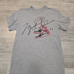 Michael Jordan Retro Signature Mens Tee Shirt 1985 Gray Size Small