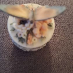 Vintage Butterfly Trinket Box