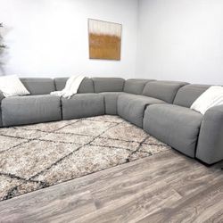 Gray Sectional Recliner Couch - Free Delivery 
