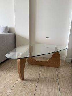 Modern Triangle Tempered Glass Coffee Table