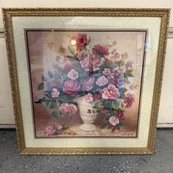 Large 26x26 Gold Frame Painting 