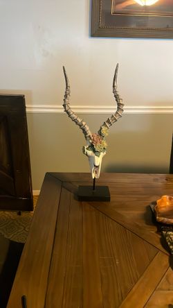 Ebros Faux Taxidermy Greater Kudo W/Painted Flowers