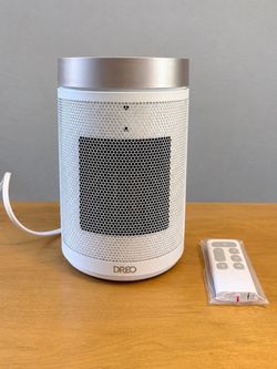 DREO Portable Space Heater with Remote – White & Silver