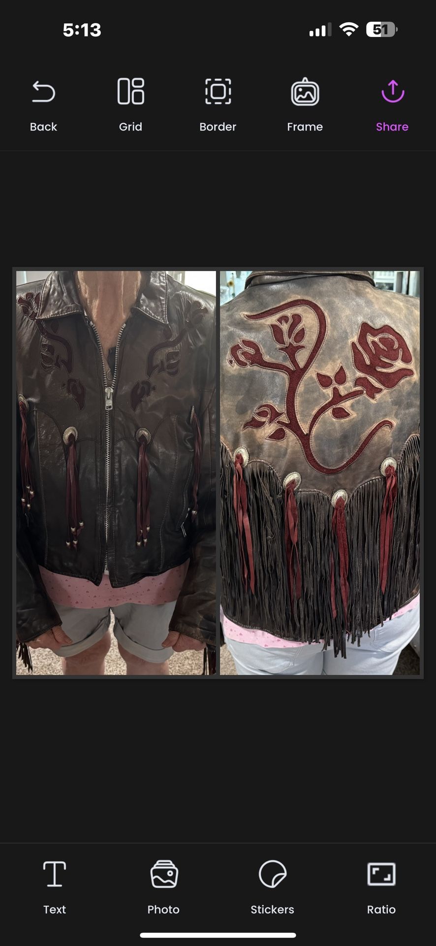 Vintage Leather Biker Jacket