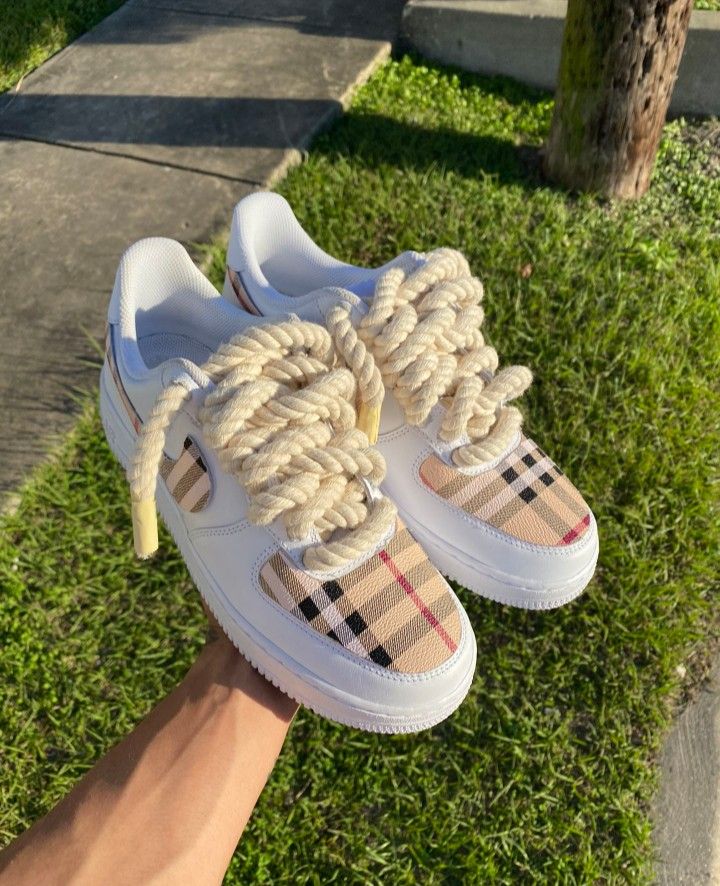 Nike air force 1 burberry custom deals