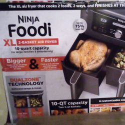 Ninja Foodi XL 2-Basket Air Fryer **Brand New In Box**