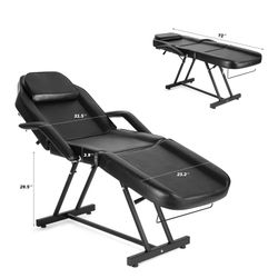 Black Adjustable Massage Bed