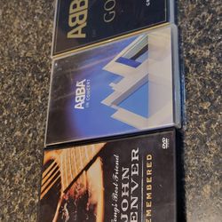DVDs Lot 39 Abba in Concert, Abba Gold, John Denver lot of 3