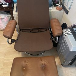 Vintage Norwegian Chair & Foot Lounge