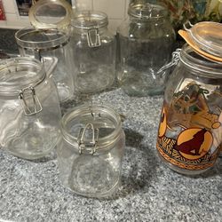 Glass Jars - Assorted Clasp Tops - OBO