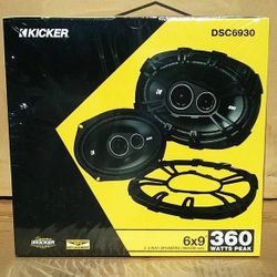 Kicker Car Speakers Set DS-Series 6x9 Inch 3-Way Coaxial Speaker System 360 Watts DSC6930 🚨 Payment Options Available 🚨 No Credit Needed 🚨 