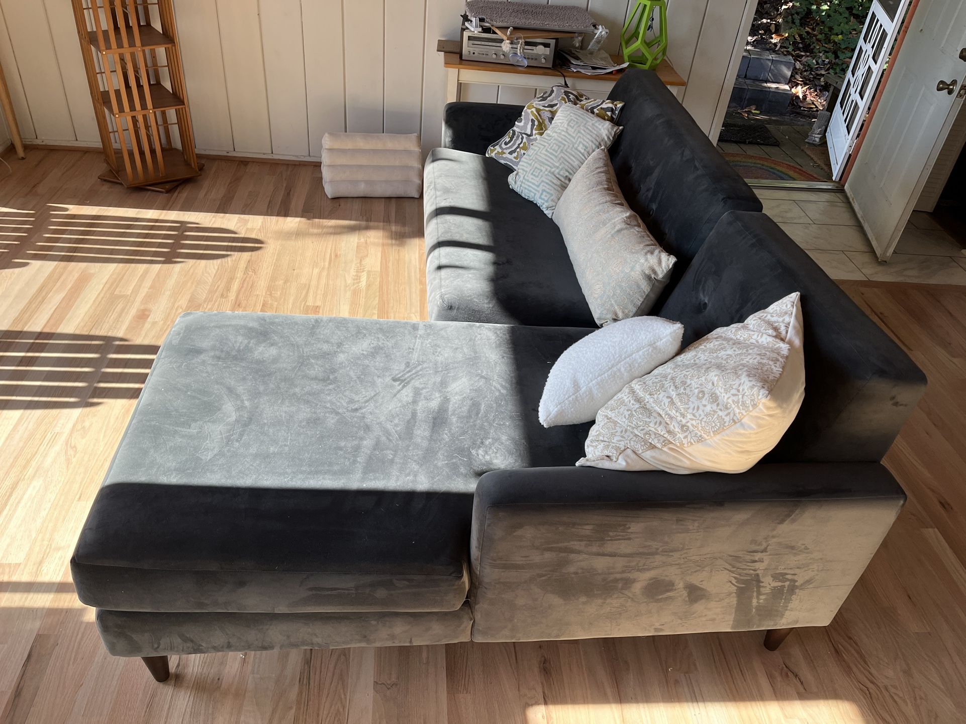 Dark Grey Joybird Korver Apartment Sectional Sofa