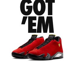 Jordan 14 Ferrari Size 7