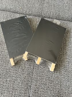 2X NEW Mini Black Wood Freestanding Tabletop Chalkboard Sign (4.25X 6”) 7”high