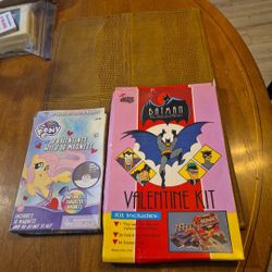 Vintage batman and my little pony valentine's kits