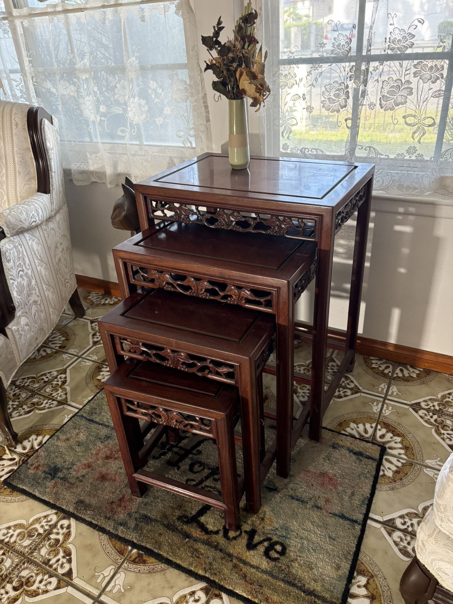 Chinese Rosewood Nesting Tables