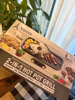 Appétit 2-in-1 Electric Hot Pot & Gril