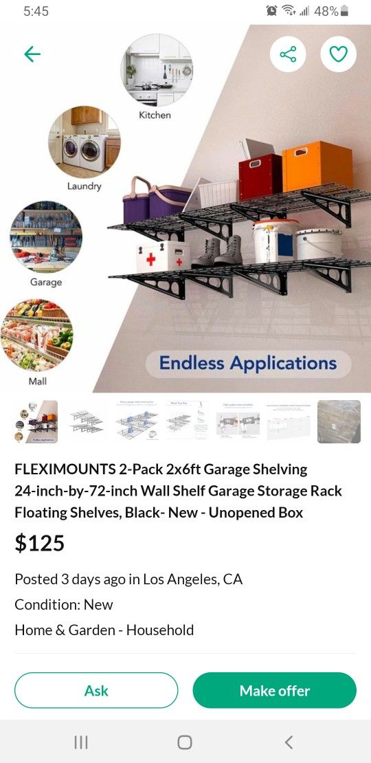 FLEXIMOUNTS GARAGE SHELVING