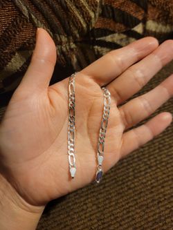 Italy 925 Solid Sterling Silver Bracelet for Men Women 7.5" Plata Italiana 925 Pulsera Unisex 7.5"