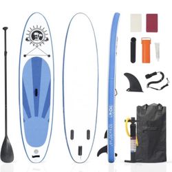 Inflatable Stand Up Paddle Board Lightweight Floating Paddle Board With Wide Non-Slip Deck,Paddle,Pump And Carry Backpack For All Skill Levels 10'6"X3