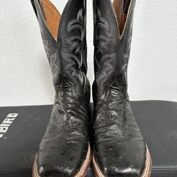 Black Ostrich  Boots