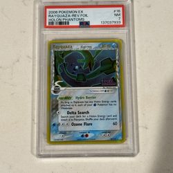PSA 7 RAYQUAZA #16 REVERSE HOLO FOIL EX HOLON PHANTOMS STAMPED POKEMON NM