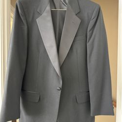 Mens One Button Black Tuxedo by Neil Allyn
