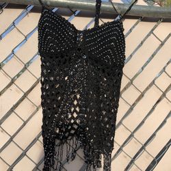 Crochet Rhinestone Bikini Top 